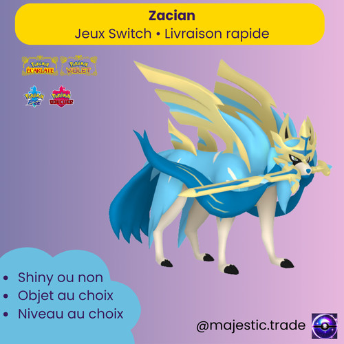 Zacian shiny 6iv - zacian, •