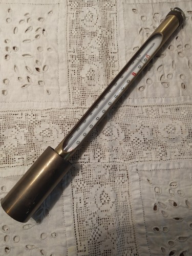 Ancien thermomètre laiton - en,