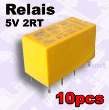971-05/10# Relais pour circuit imprimé, 2RT , bobine de 5V -- 10 pcs relay