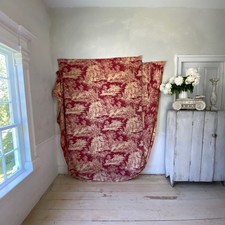 Vintage Red toile de Jouy