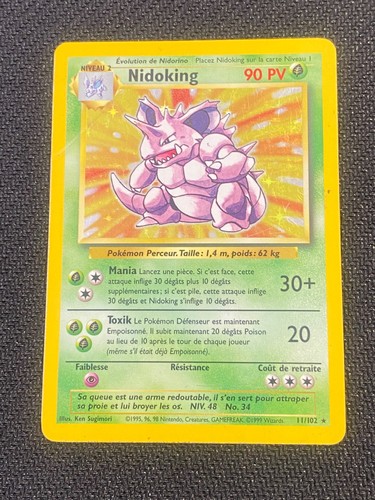Carte pokémon nidoking 102 - pokémon, 11/102