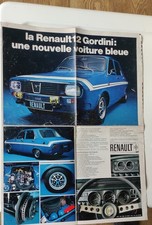 Catalogue brochure poster Renault 12 Gordini Et Gamme Complète 