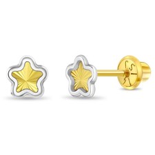 14k or Diamant Coupe Fleur