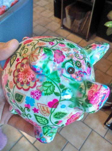 Cochon tirelire décoré - tirelire,