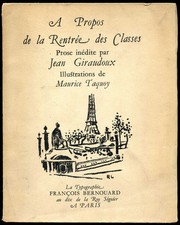 Jean Giraudoux : A PROPOS DE