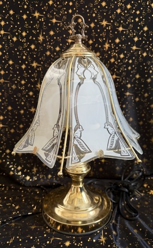 Vintage floral touch lamp - vintage,