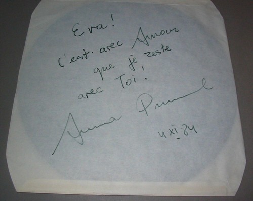Autographe anna prucnal - autographe,