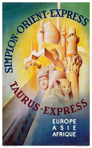 Affiche chemin fer orient - affiche, de