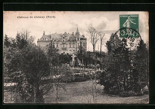 Cpa chimay chateau facade - cpa,