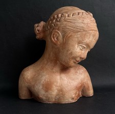Ancien buste femme sculpture