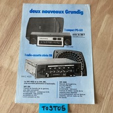 Autoradio automobile Grundig prospectus ancien collection publicité