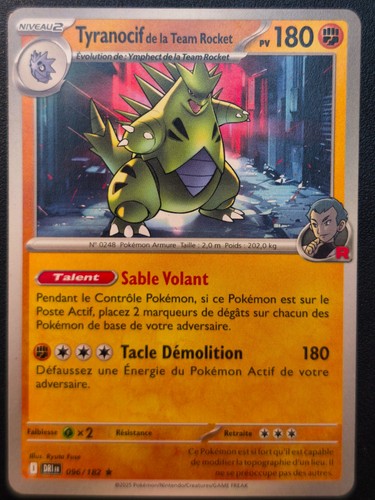 Carte pokémon tyranocif - carte,