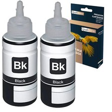 QUALITONER - 2 Bouteille d'encre compatible 102 Noir 127 ml pour EPSON EcoTank E