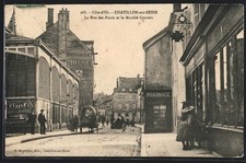 CPA Châtillon-sur-Seine /Côte-d´Or, La Rue des Ponts et le Marché Couvert 1911 