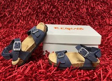 Chaussure ouverte Reqins en cuir taille 26 bleu Neuf