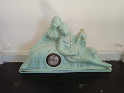 Ancienne horloge sculpture - ancienne, en