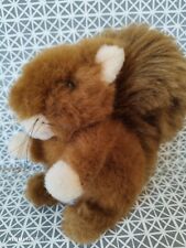Peluche écureuil marron beige blanc Minouche 25 cm