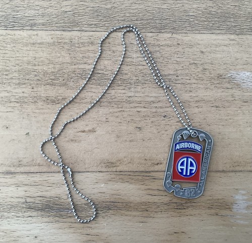 Dog tag 82nd airborne avec - dog,