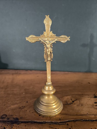 Ancien crucifix métal - ancien, en