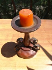 Bougeoir artisanal bois et fer