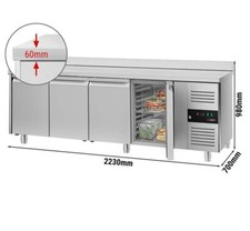 Table réfrigérée 2230x700mm - 4 portes