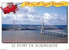 76 - Pont de Normandie - Ours en peluche dans un avion - Carte Neuve - CPM - Voi