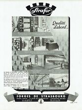 publicité Advertising 1221 1949  Strafor Forges Strasbourg  meubles  rayonnages
