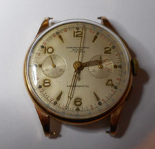 Montre Suisse Chronographe 17 rubis Antimagnetic or 18 carats