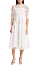Robe midi Amylynn blanc dos nu