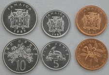 Jamaïque / JAMAICA KMS Jeu De Pièces De Cours 1972-1989 Splendide.