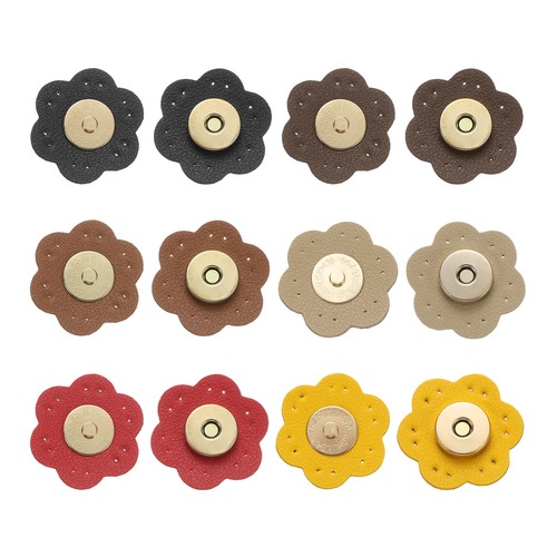 6pcs fermoirs aimantés cuir