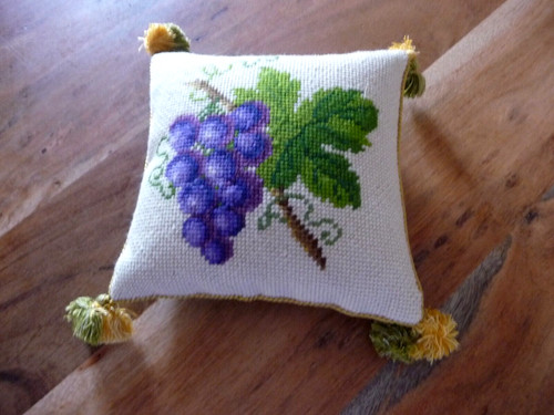 Coussin tapisserie canevas - coussin, "