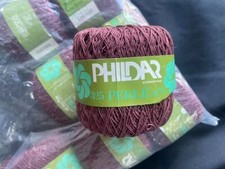 9 PELOTES DE COTON PERLE 8 marron Neuves