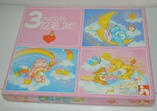 LOt Puzzles BISOUNOURS Care Bears vintage AGC NATHAN 12 -18 -24 pc 80' 1983