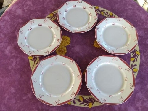 Assiettes plate digoin - 5,