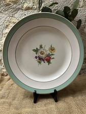 Grand plat rond de service ancien "Badonvillier" (Nord) au décor fleuri