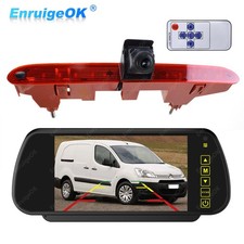 Pour Citroën Berlingo Peugeot Partner Caméra de recul avec feu stop LED+7"Écran