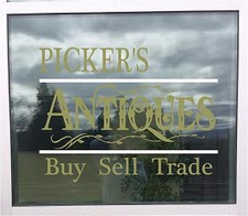  ANTIQUES Store Business Lettering Sign Vinyl Sticker Sign Window 36 in
