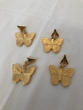 Pinces X4 poids de nappe Papillons dorés Décoration Vintage