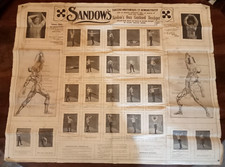 Affiche ancienne SANDOW'S TABLEAU ANATOMIQUE ET DEMONSTRATIF  - 1910 - entoilée