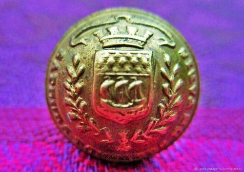 Bouton ancien blason bronze - bouton,