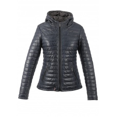 Oakwood doudoune cuir kaki - doudoune,