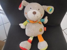 67/ doudou peluche chien gris