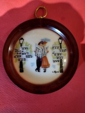 Peynet Raymond Médaillons porcelaine Les amoureux 