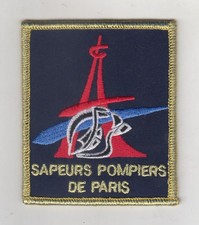 POMPIERS PARIS / COMMANDE DES ANCIENS - BORDURE DORE - TISSU