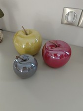 Lot De 3 Pommes Céramique