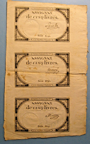 France planche 3 assignats - planche, de
