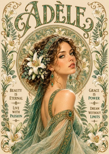 Affiche prénom adèle art - affiche,