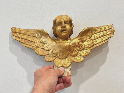 Grande tête ange ailé en - tête,