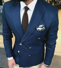Veste Double Boutonnage Bleu